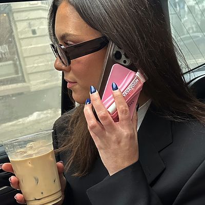 Phone Pocket With Lip Gloss Holder Pink